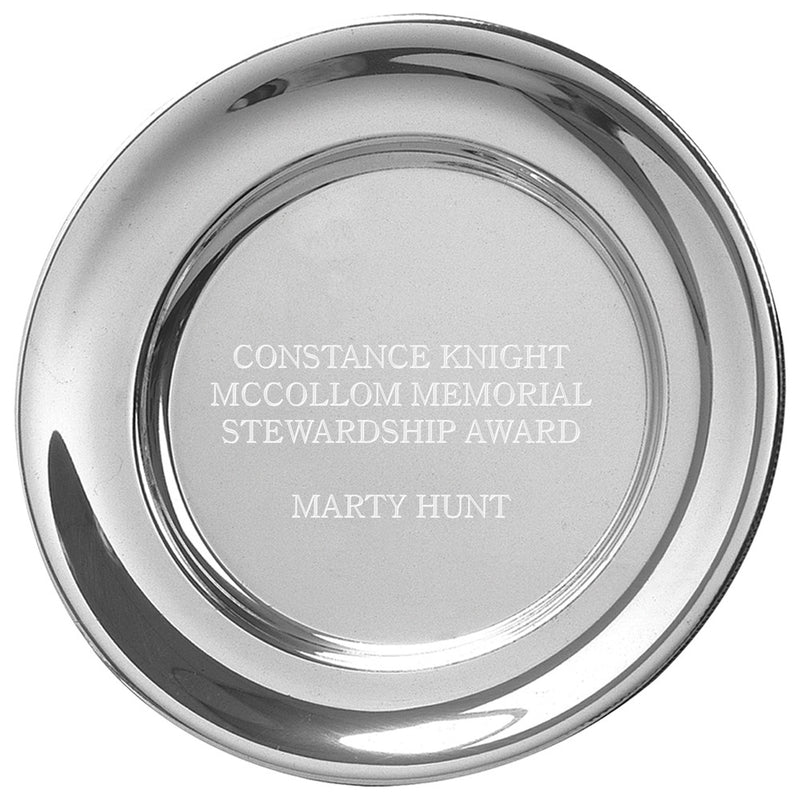 12" Pewter Image Award Tray