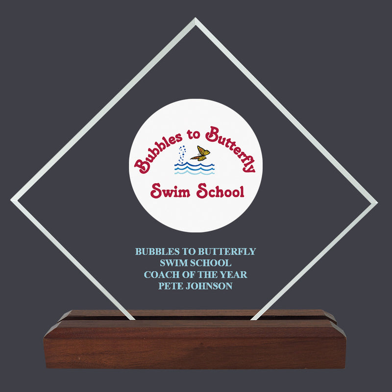 5" x 5" Custom Full Color Diamond Acrylic Award