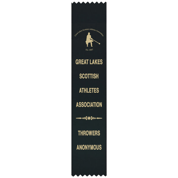 2" x 10" Custom Pinked Top Award Ribbon