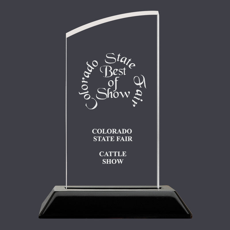 6-1/4" Custom Engraved Swatch Acrylic Award