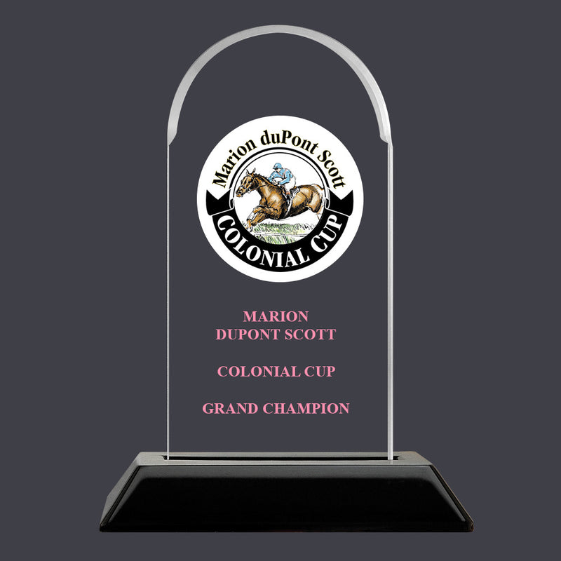 6-1/4" Custom Full Color Arch Acrylic Award