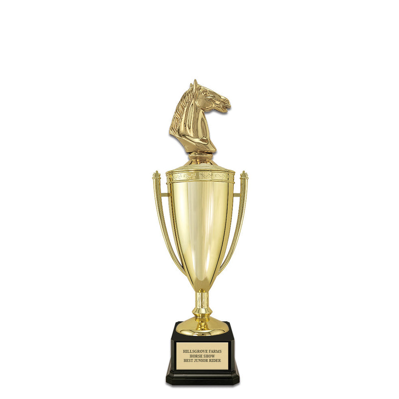 14" Award Trophy With Square Base And Loving Cup