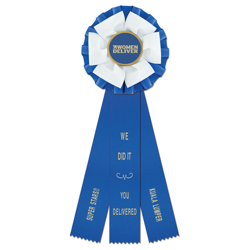 Shetland 3 Rosette Award Ribbon With 3 Streamer Printing