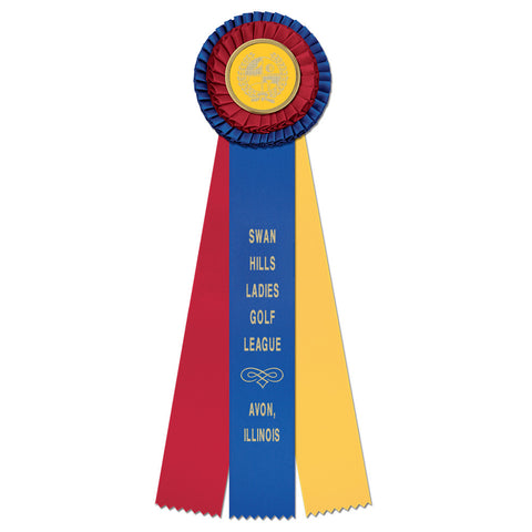 Chester 3 Rosette Award Ribbon