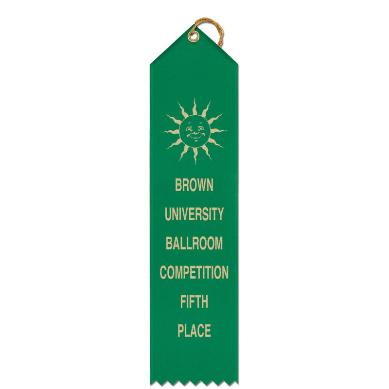 1-5/8" x 6" Custom Point Top Award Ribbon