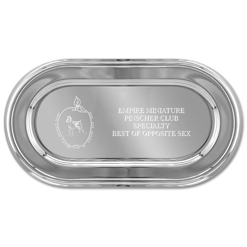 11-1/4" x 6-1/4" Oval Award Tray