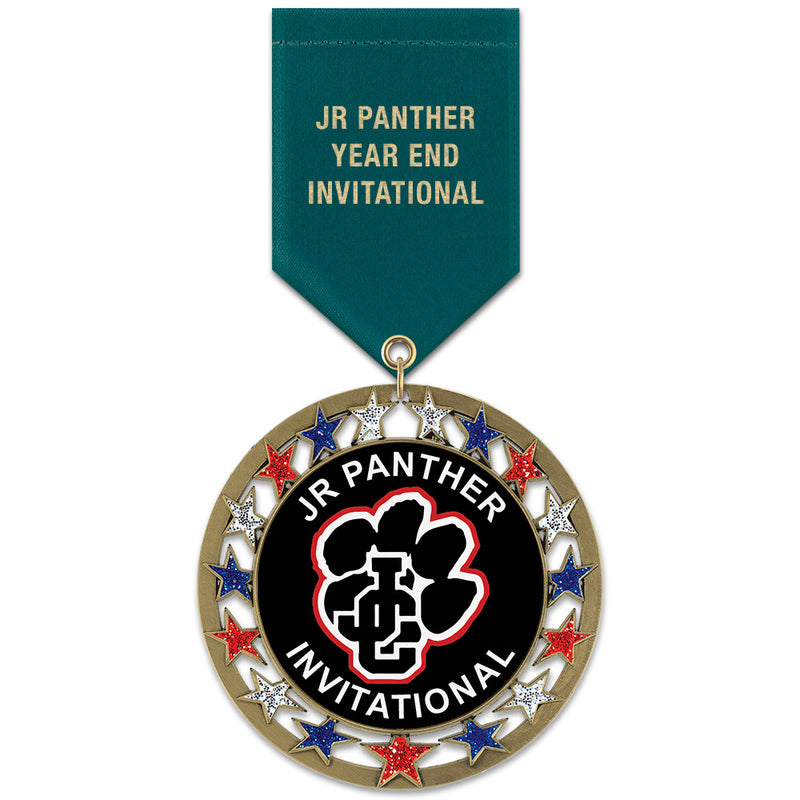 2-3/4”  Custom RSG Award Medal w/ Satin Drape