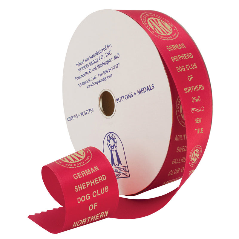 2" X 100 Yards Custom Award Ribbon Roll