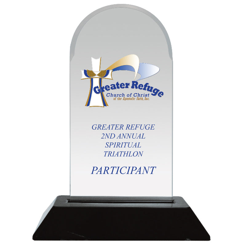 6-1/4" Custom Full Color Arch Acrylic Award