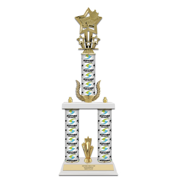 20" Design Your Own Award Trophy With Wreath And Trim