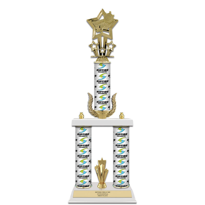 20" Design Your Own Award Trophy With Wreath And Trim