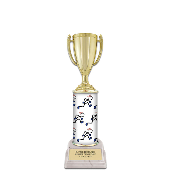 10" Design Your Own Award Trophy With White Base