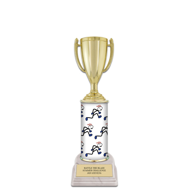 10" Design Your Own Award Trophy With White Base