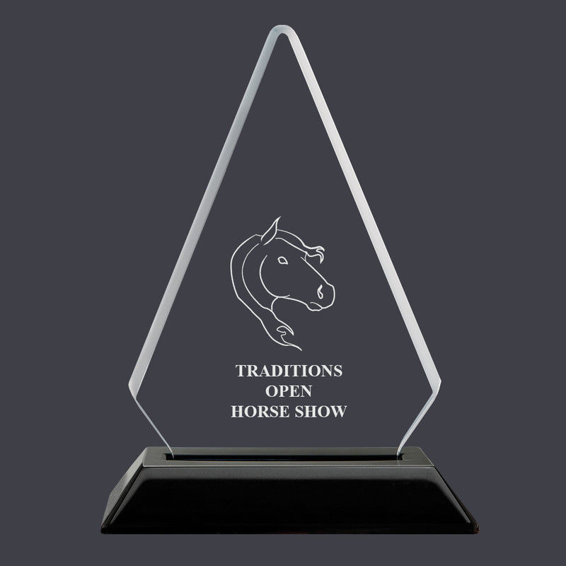 6-1/4" Custom Engraved Arrowhead Acrylic Award