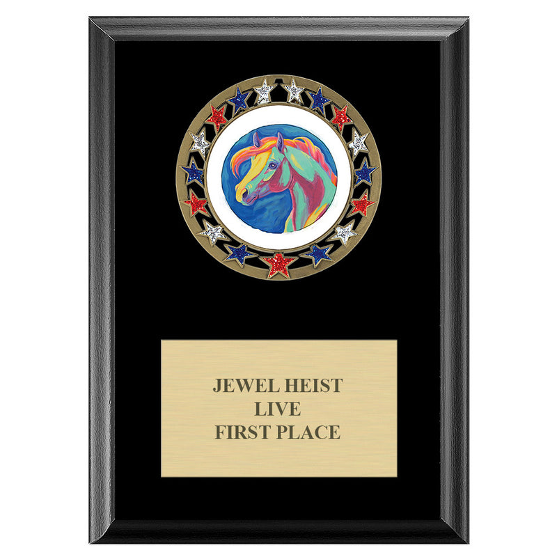 5" x 7"  RSG Award Medal Plaque - Black Finish