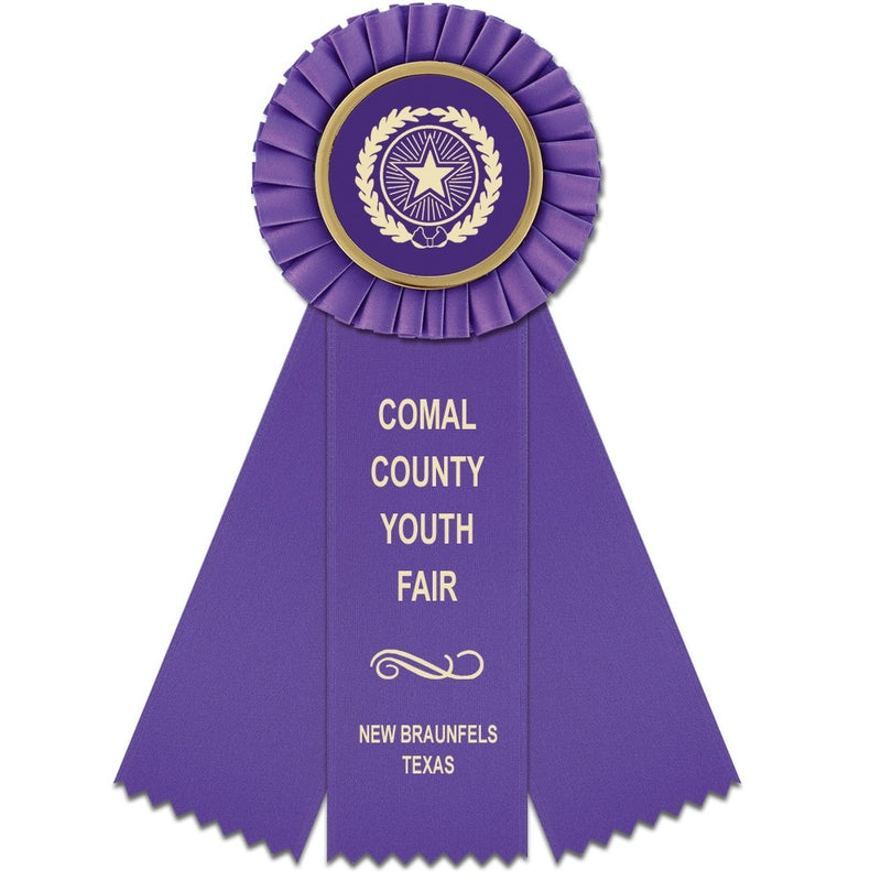 Mere 3 Rosette Award Ribbon