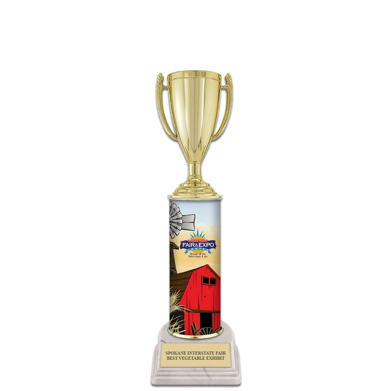 11" Design Your Own Award Trophy With White Base