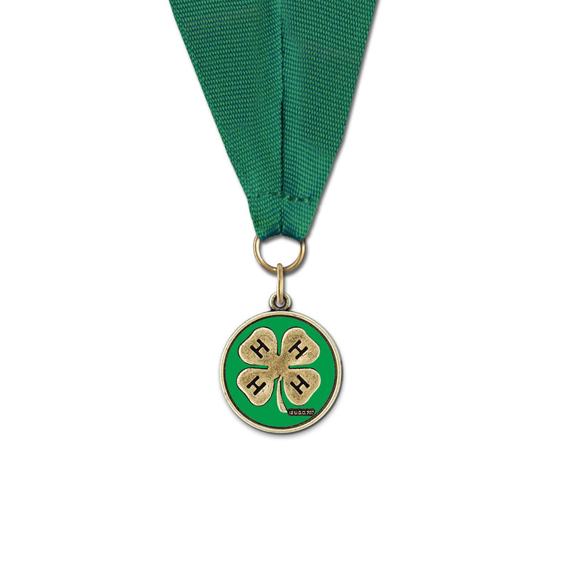 1-1/8" Custom CXC Color Fill Award Medal With Grosgrain Neck Ribbon