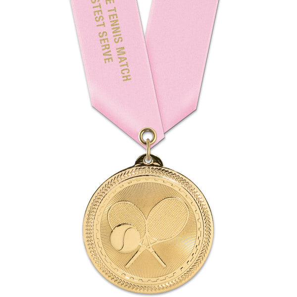 2" Custom BL Award Medal With Satin Neck Ribbon