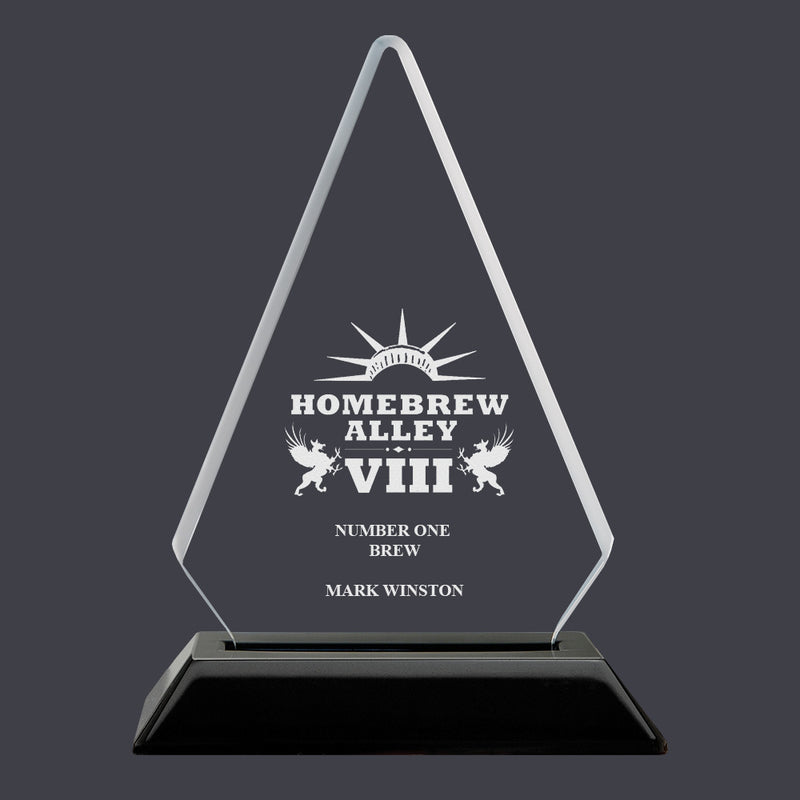 6-1/4" Custom Engraved Arrowhead Acrylic Award