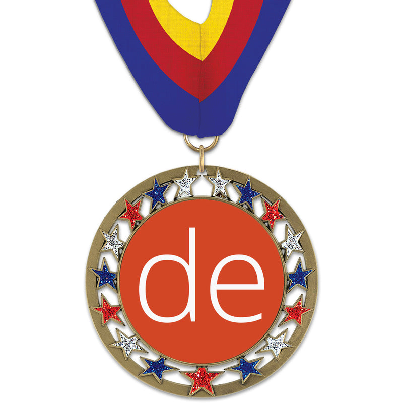 2-3/4"  Custom RSG Award Medal w/ Millennium Neck Ribbon