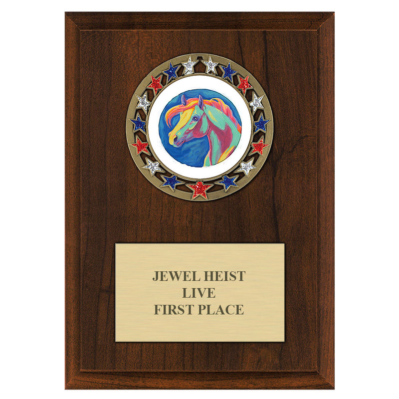 5" x 7"  RSG Award Medal Plaque - Cherry Finish