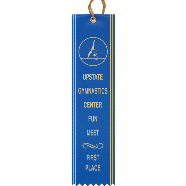 2" x 8" Custom Square Top Award Ribbon With Border