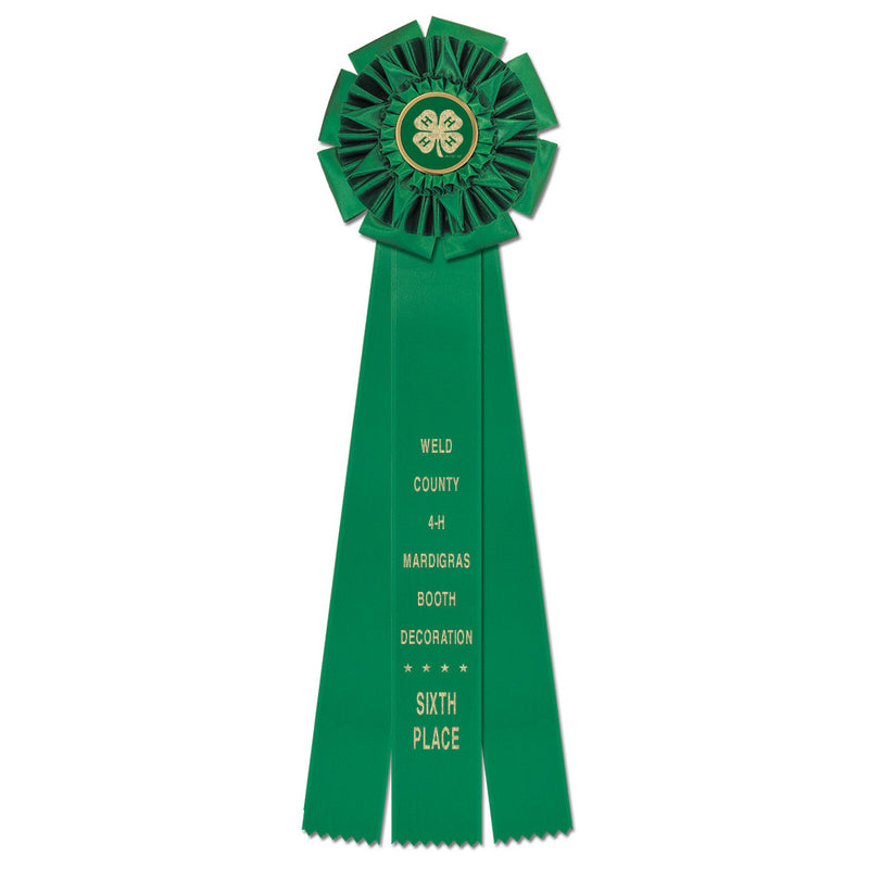 Oxford 3 Rosette Award Ribbon