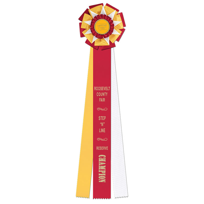 Newcastle 3 Rosette Award Ribbon