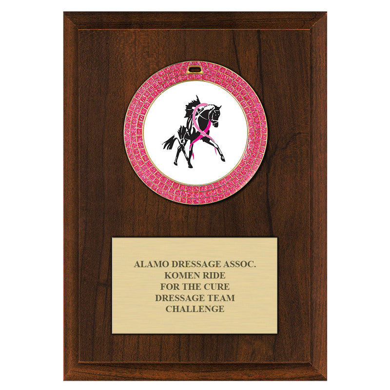 5" x 7" Custom GEM Medal Cherry Plaque