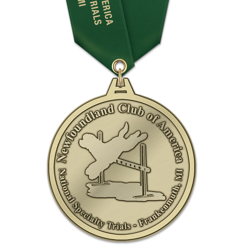 3"  HH Award Medal w/ Satin Neck Ribbon