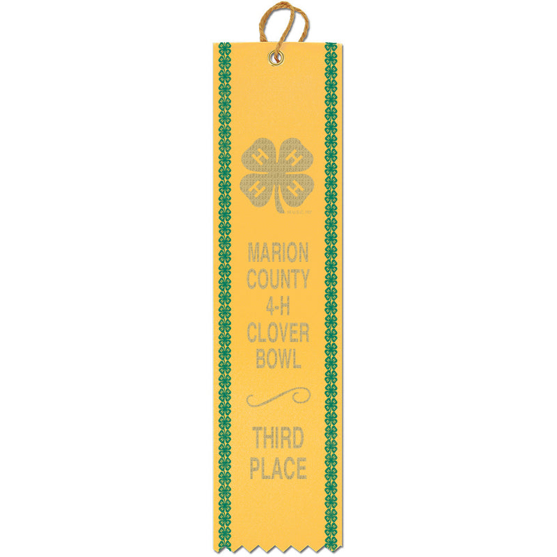 2-1/2" x 8" Custom Square Top Award Ribbon With Border