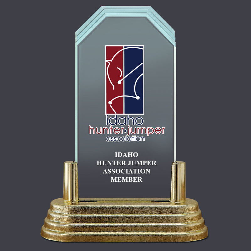 7" Custom Full Color Pop-In Jade Acrylic Award