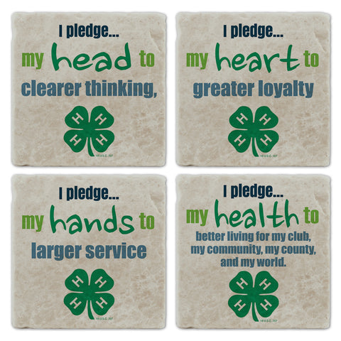 Tumbled Stone 4-H Pledge Coasters