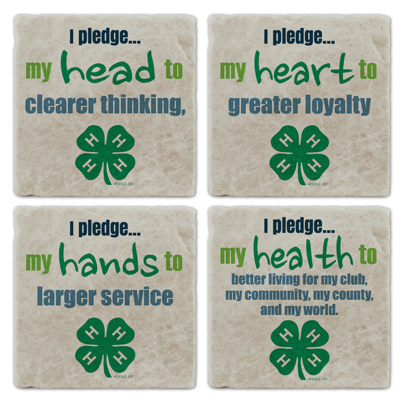 Tumbled Stone 4-H Pledge Coasters