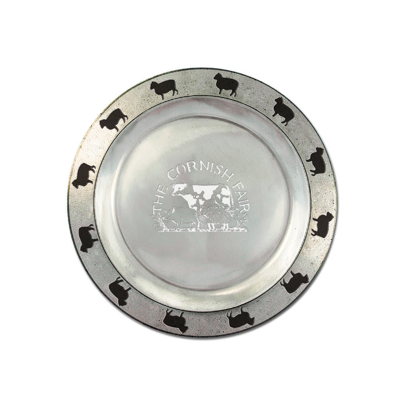 5-3/4" Dairy Cow Rim Pewtarex<sup>TM</sup>Award Plate