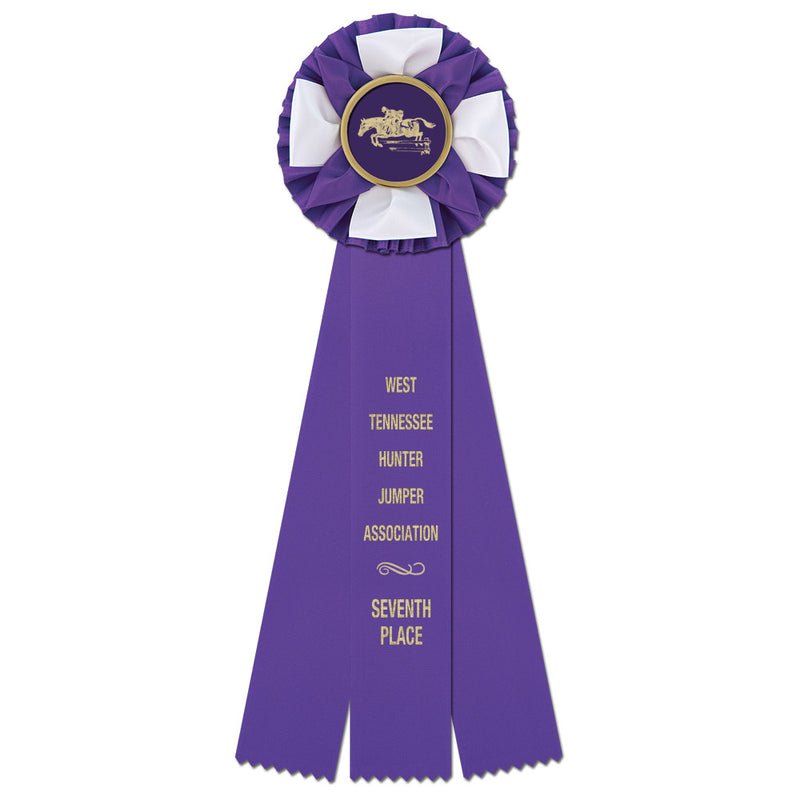 Iverson 3 Rosette Award Ribbon