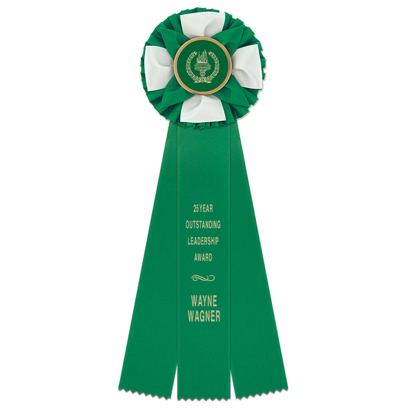 Iverson 3 Rosette Award Ribbon