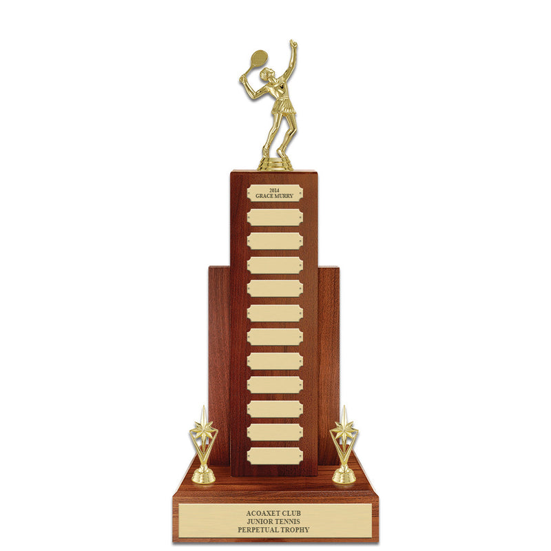 16" Perpetual Solid Walnut Award Trophy