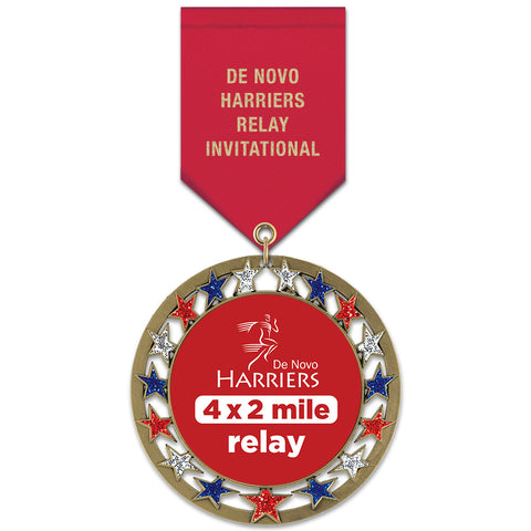 2-3/4”  Custom RSG Award Medal w/ Satin Drape