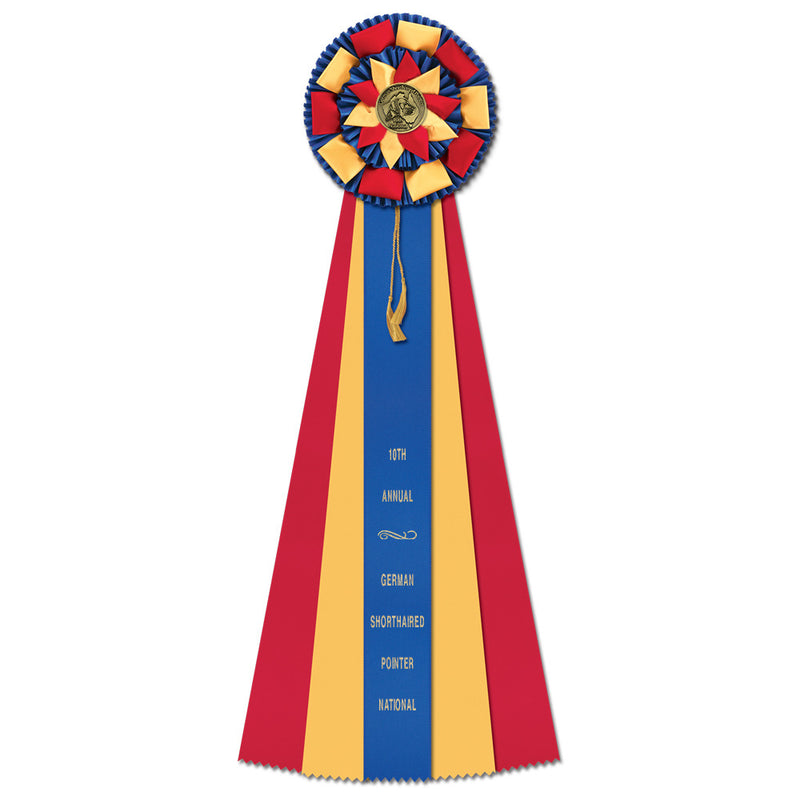 Newton 5 Rosette Award Ribbon