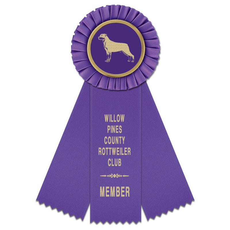 Mere 3 Rosette Award Ribbon