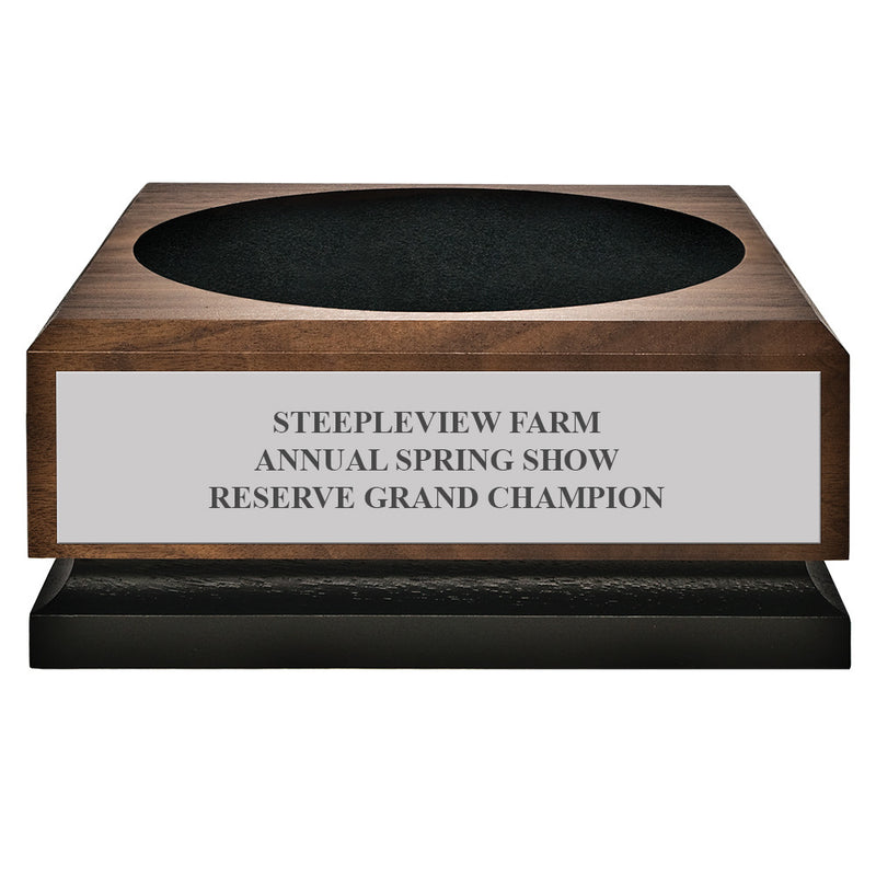 Medium Walnut Presentation Base With Engraved Plate