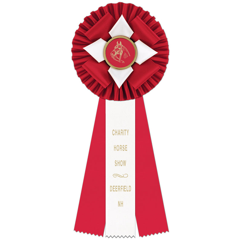 Malden 3 Rosette Award Ribbon