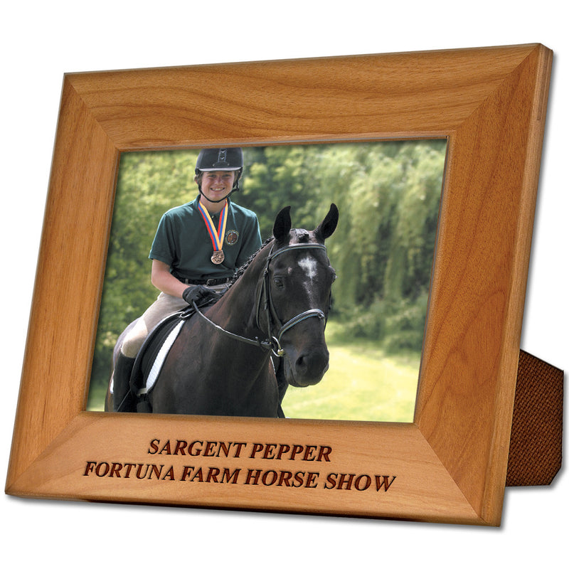 Red Alder Engraved Wooden Frame