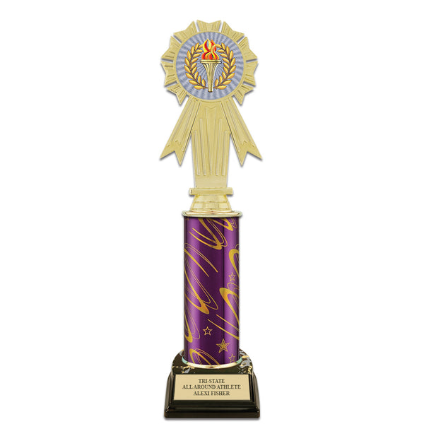 11" Custom Black Base Award Insert Top Trophy