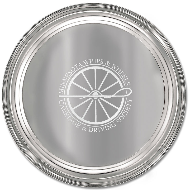 11" Classic Plain Edge Round Award Tray