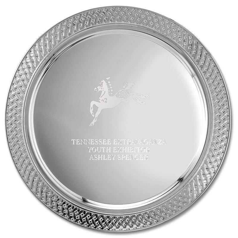 15" Lattice Edge Award Tray