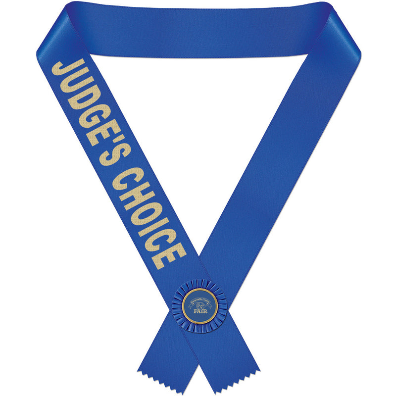 Custom Award Sash w/Rosette <15 Letters