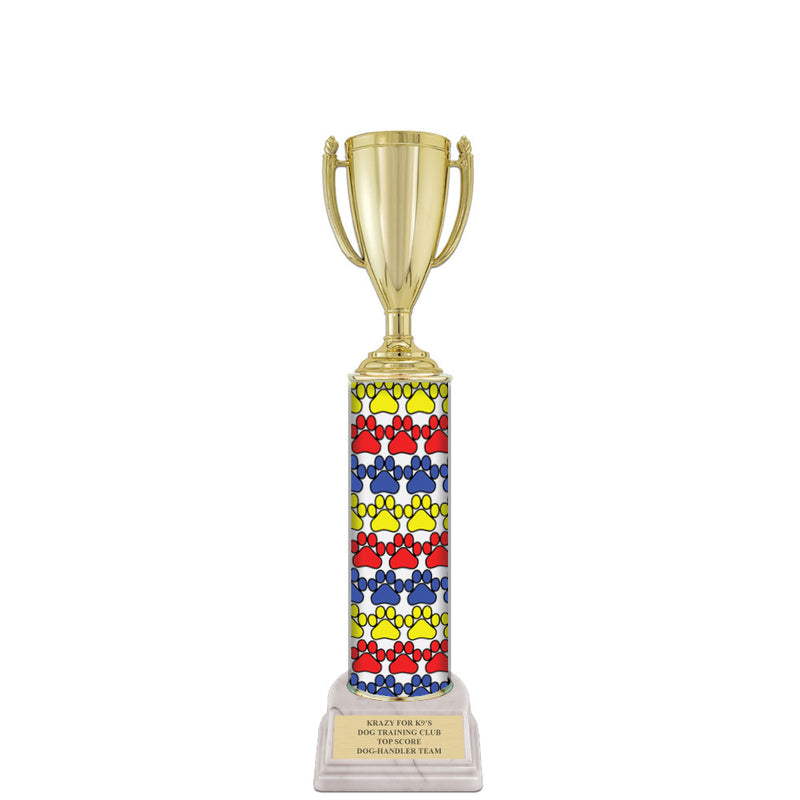 12" Design Your Own Award Trophy With White Base